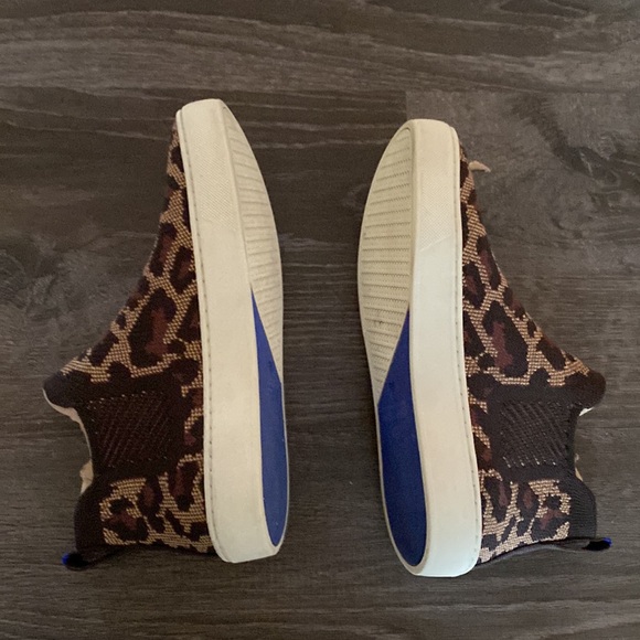 Rothys The Chelsea Leopard Print Wildcat High Top Sneaker Size 6.5 - Picture 6 of 9
